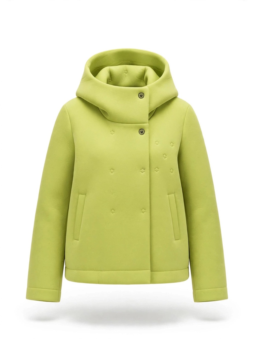 Women's Lime Green Hooded Ski Jacket